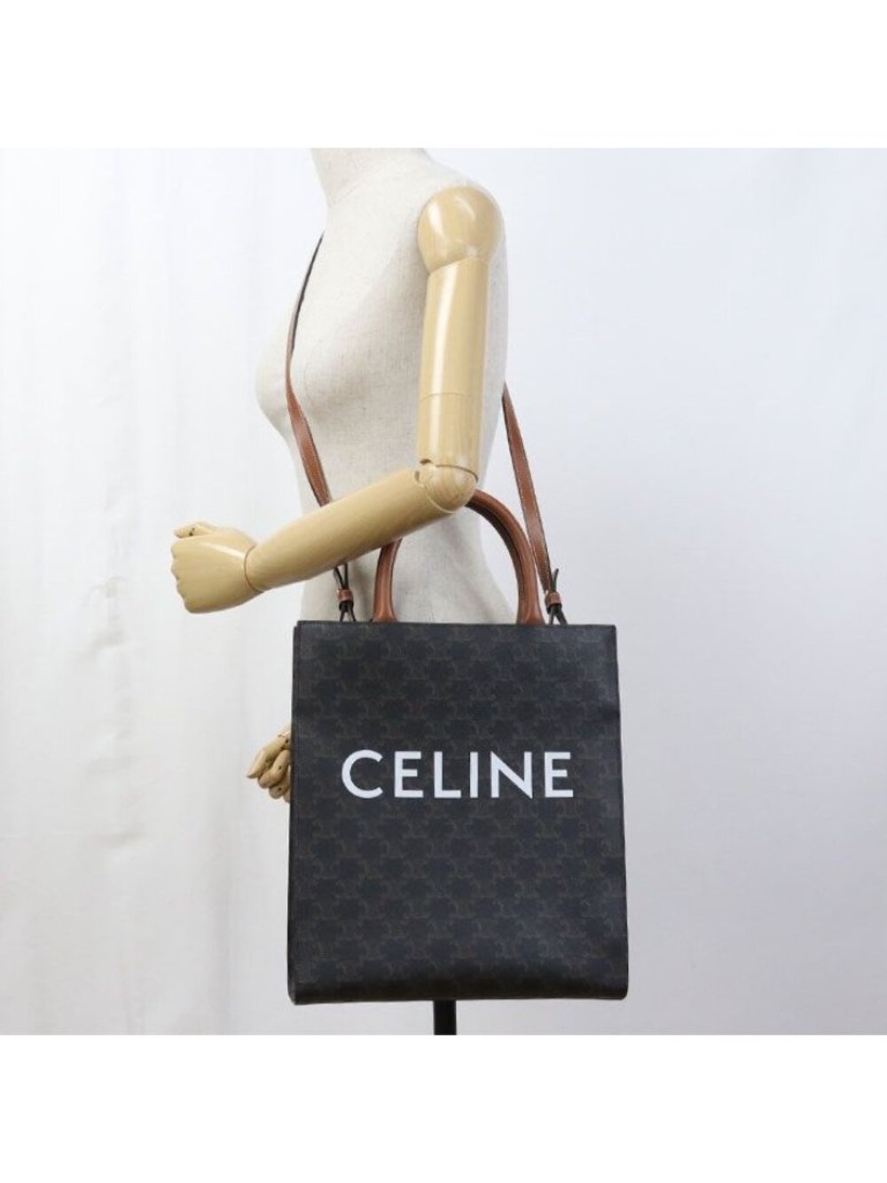 Celine Vertical Cabas Small Triomphe Canvas Tote - Picture 7 of 7